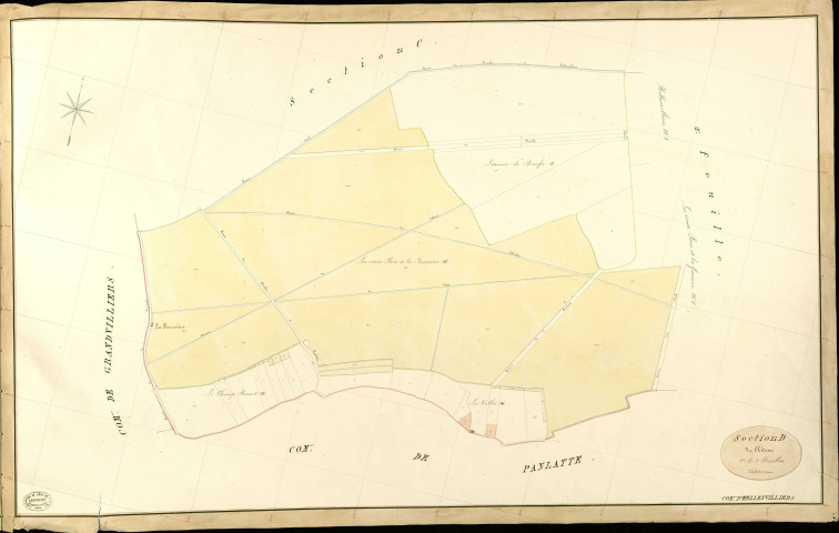 Hellenvilliers. Section D _ du Château _ 1re de 2 Feuilles