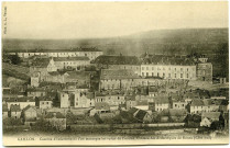 Gaillon. Caserne d'Infanterie où l'on remarque les restes de l'ancien Château des Archevêques de Rouen (Coté Sud).