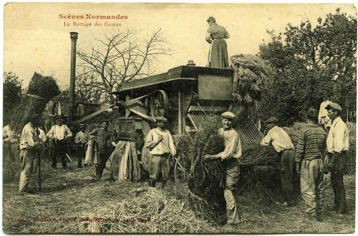 Divers. Scènes Normandes. - Le Battage des Grains.