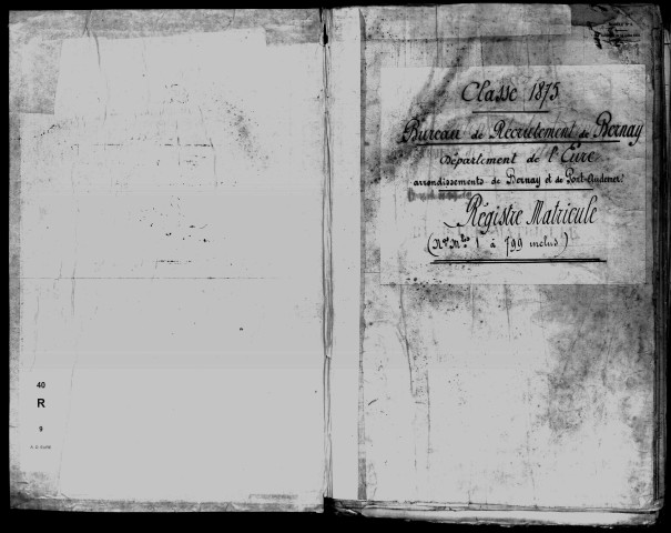 Bernay. Registre (1875)