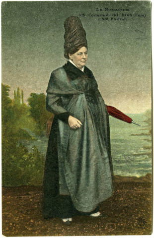 Divers. La Normandie. - Costume du Roumois (Eure) (1820) En deuil.