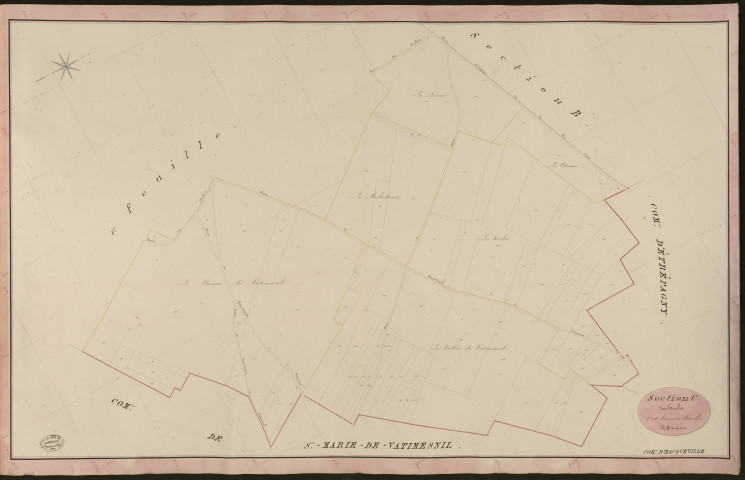 Hacqueville. Section C _ des houles _ 2e et dernière Feuille