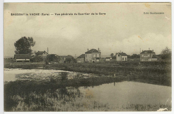 Saussay-la-Vache. Vue générale du Quartier de la Gare.