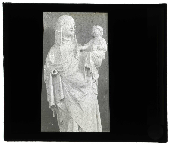 Collégiale Notre-Dame de l'Assomption d'Écouis (Eure), statue de Sainte-Anne et de la Vierge.