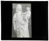 Collégiale Notre-Dame de l'Assomption d'Écouis (Eure), statue de Sainte-Anne et de la Vierge.
