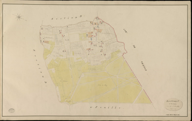 Saint-Marcel. Section C _ de Montigny _ 1re de 2 Feuilles