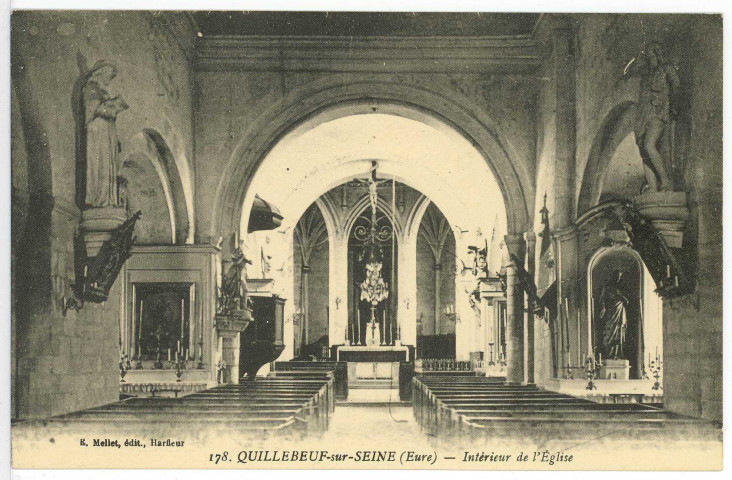 Quillebeuf-sur-Seine. Intérieur de l'Eglise.