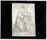 Gravure de Lucas Cranach « Saint-Anne, la Vierge et l'enfant ».