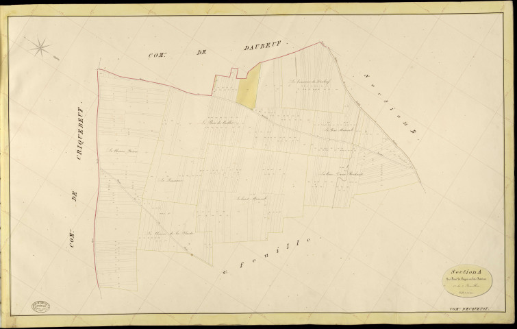 Ecquetot. Section A _ du Bois de Cayet et des Ravins _ 1re de 2 Feuilles