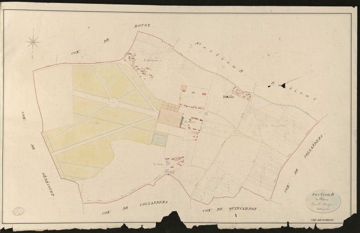 Romilly-près-Bougy. Section D _ du Château _ Feuille Unique
