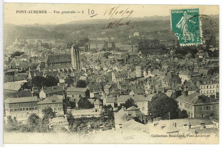 Pont-Audemer. Vue générale.
