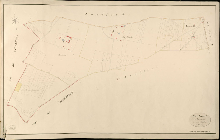 Bourneville. Section C _ de Beaumont _ 1re de 2 Feuilles