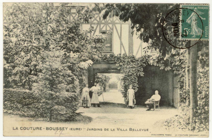 Couture-Boussey (La). Jardin de la Villa Bellevue.