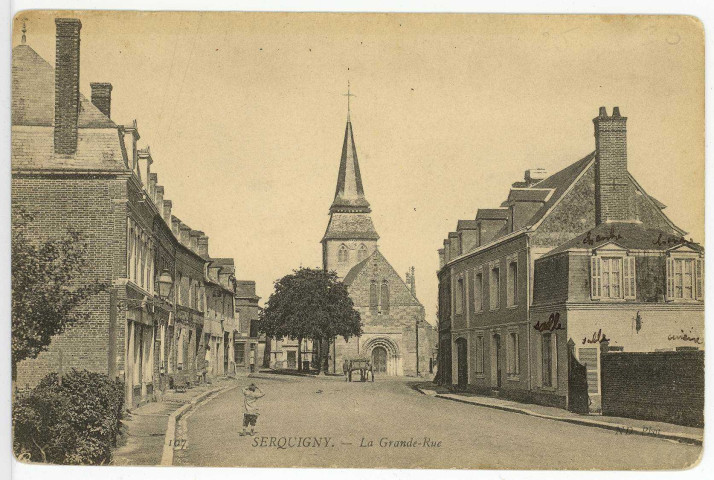 Serquigny. La Grande Rue.