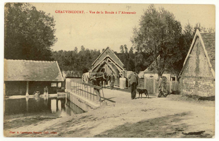 Chauvincourt. Vue de la Bonde à l'Abreuvoir.