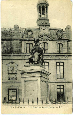 Andelys (Les). La Statue de Nicolas Poussin.
