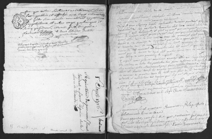 Réglementation du prix de la viande - procès-verbal de découverte de cadavre, déclaration de grossesse, plainte pour vol