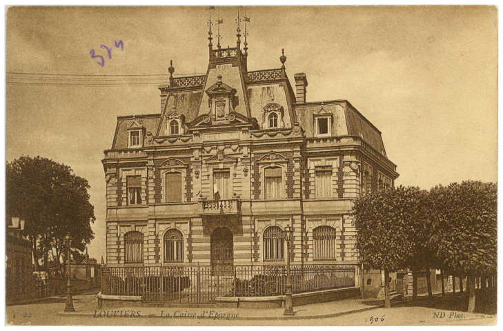 Louviers-Ville. La Caisse d'Epargne.