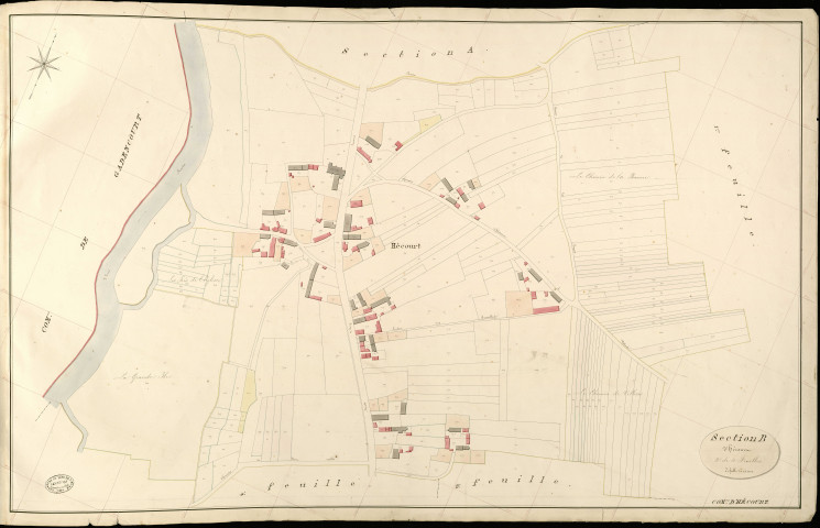 Hécourt. Section B _ d'Hécourt _ 3e de 4 Feuilles