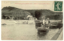 Amfreville-sous-les-Monts. L'écluse et la côte des Deux-Amants.