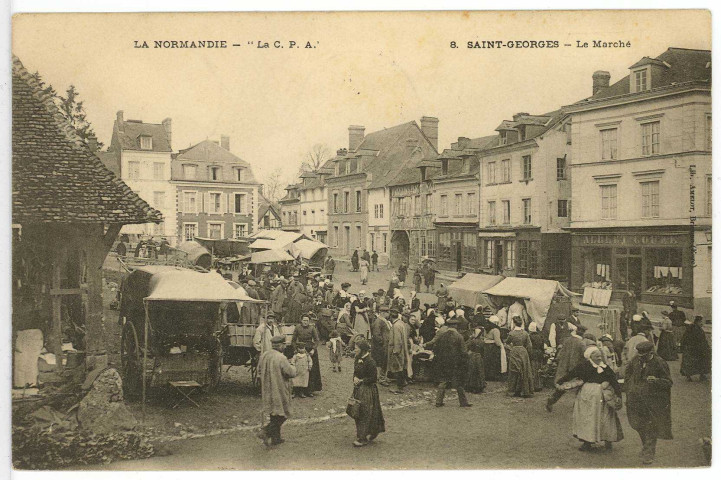 Saint-Georges-du-Vièvre. Le Marché.