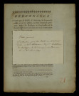 Instruction et formulaire d'ordonnance pour les baillis, plusieurs exemplaires imprimés.