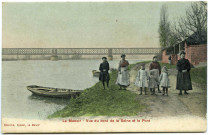 Manoir (Le). Vue du bord de la Seine et le Pont.