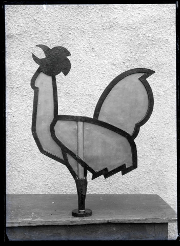 Girouette représentant un coq de l'église de Ménesqueville (Eure).