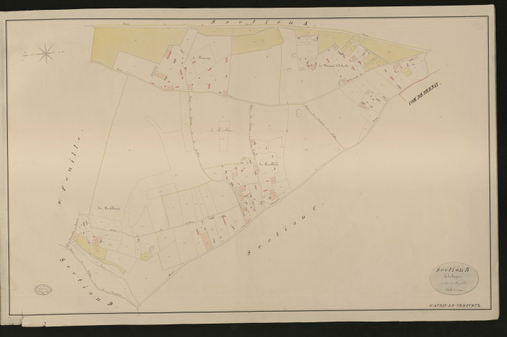 Saint-Aubin-le-Vertueux. Section B _ de la Fagère _ 1re de 2 Feuilles