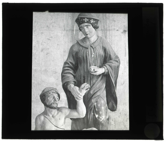 Église Notre-Dame de Grâce de Saint-Pierre-de-Bailleul (Eure), statue de Saint-Damien.