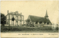 Arnières-sur-Iton. La Mairie et L'Église.
