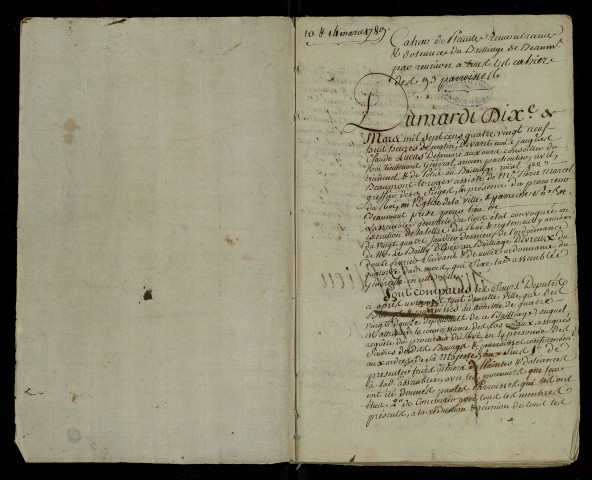 Cahier manuscrit (pouvoirs en un exemplaire, cahiers en doublon signés).