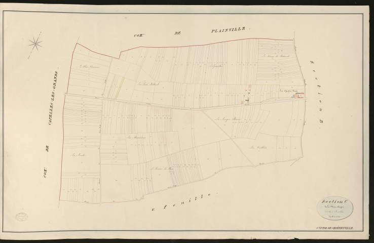 Saint-Victor-de-Chrétienville. Section C _ de la Mare-Auger _ 1re de 2 Feuilles