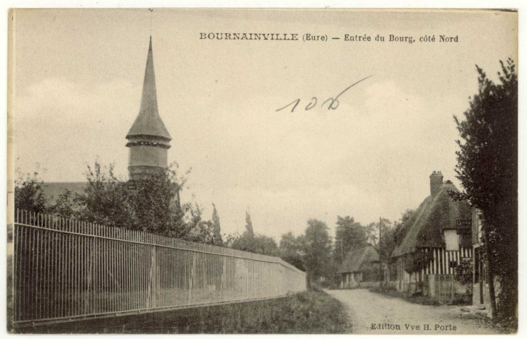 Bournainville. Entrée du Bourg, côté Nord.