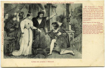 Amfreville-sous-les-Monts. Légende des Deux-Amants (près Pont-St-Pierre, Eure), d'après les gravures de l'époque. - Caliste est promise à Edmond.