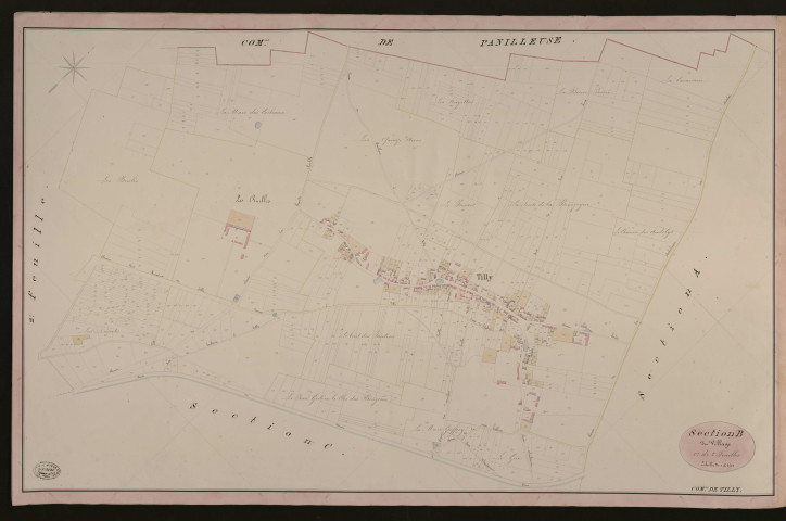 Tilly. Section B _ du Village _ 1re de 2 Feuilles