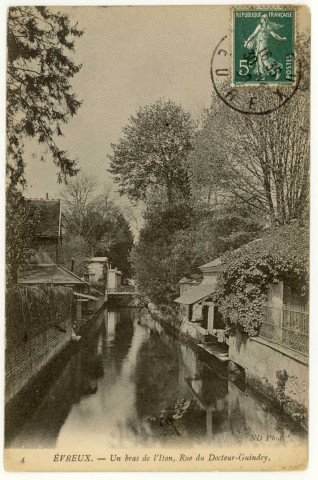 Evreux-Ville. Un bras de l'Iton, Rue du Docteur Guindey.