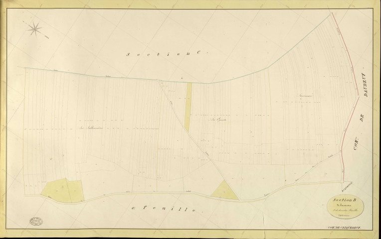 Criquebeuf-la-Campagne. Section B _ de Saucemare _ 3e et dernière Feuille