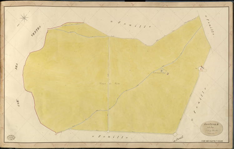 Baux-Sainte-Croix (Les). Section A _ de la Loge _ 7e de 19 Feuilles
