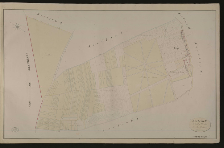 Tosny. Section D _ du Bois des Damet _ Feuille Unique