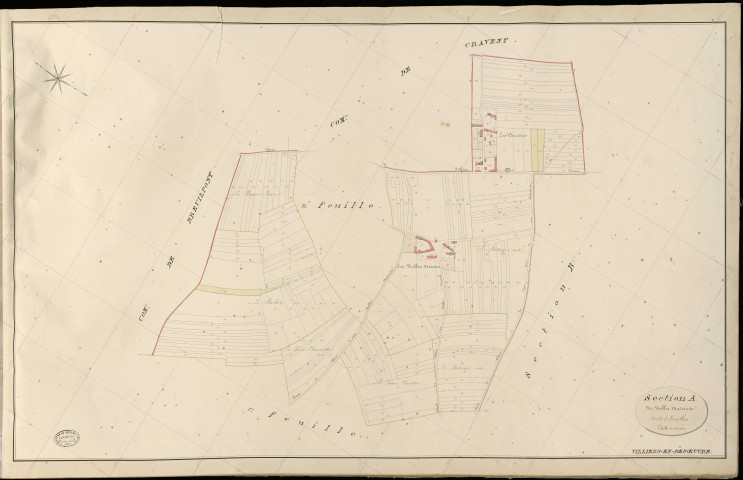 Villiers-en-Désœuvre. Section A _ des Vieilles Maisons _ 2e de 3 Feuilles