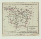 Carte du département de l'Eure divisé en 5 arrondissements et 36 cantons