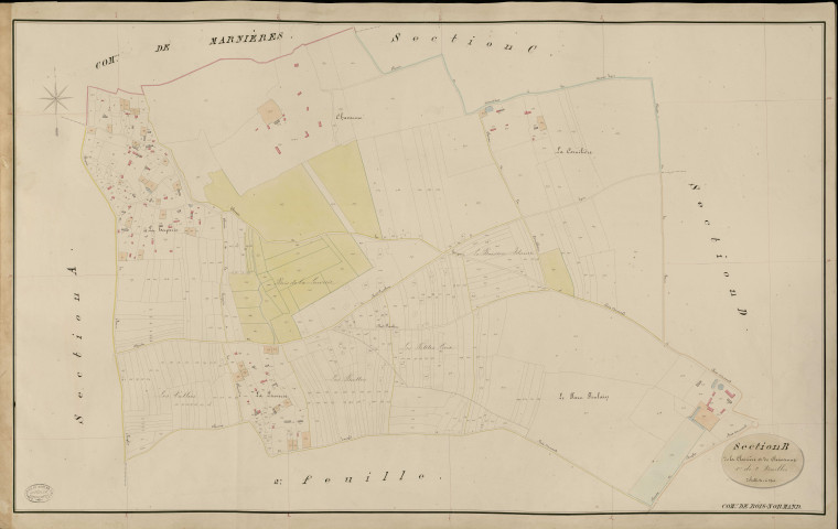 Bois-Normand-la-Campagne. Section B _ de la Clairière et de Chavanne _ 1re de 2 Feuilles