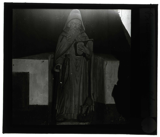 Église de Bernienville (Eure), statue de Saint-Antoine.