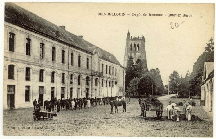 Bec-Hellouin (Le). Dépôt de remonte-Quartier Burcy.