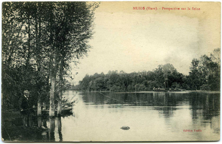 Muids. Perspective sur la Seine.
