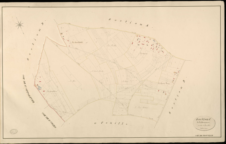 Trouville-la-Haule. Section C _ de la Damaiserie _ 1re de 2 Feuilles
