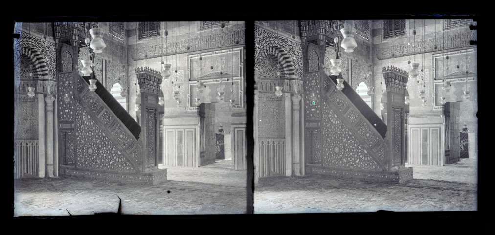 Intérieur d'une mosquée égyptienne.