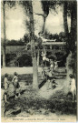Bouafles. Camp des Pilotins. - Exercices à la corde.