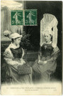 Divers. Scènes de la Vie Normande. - Coiffures et Costumes anciens - Un brin de causette.